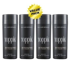 Toppik Hair Fiber Black 4 Bottles